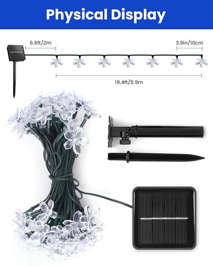 Christmas String Lights, 60 LED Waterproof Twinkle Lights