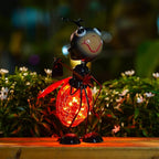 Ladybug Solar Lawn Figurine Light, Waterproof