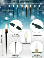 C9 Pathway Lights, 38.5ft LED Stakes