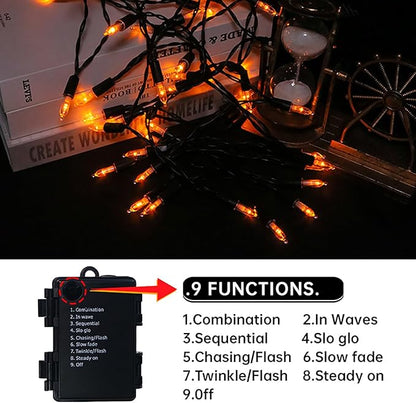 Halloween Fairy Lights, 50 LED Battery Twinkle Lights