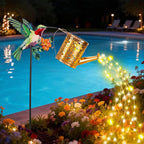 Solar Hummingbird Garden Statue Light, Outdoor Decor