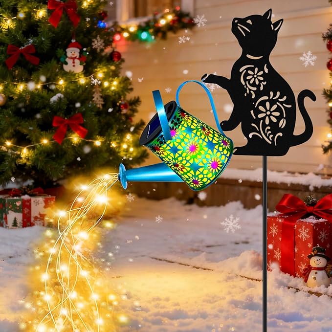 Solar Cat Garden Statue Light, Outdoor Decor