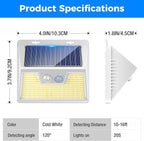5-Pack White Stair Solar Lights, Waterproof LED