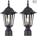 Outdoor Pole Lantern, Black Weatherproof Post Light
