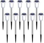 10-Pack Solar Pathway Lights, Waterproof LED Walkway Lights