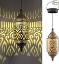 2-Pack Moroccan Solar Hanging Lantern, Outdoor Pendant