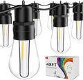 Porch String Lights, 49ft Weatherproof LED