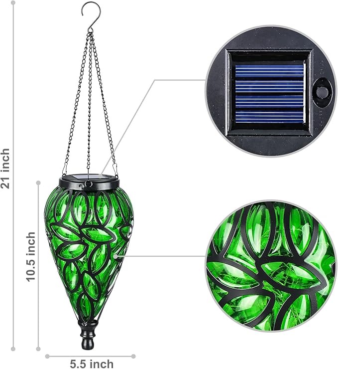 Solar Hanging Lanterns, Patio Hanging LED Decor