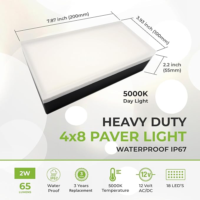 Solar Flat Disk Lights, Waterproof Walkway