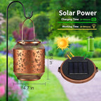 Butterfly Solar Lantern Set, Rustic Patio Lighting