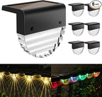 6-Pack Warm White Sleek Solar Deck Lights, Outdoor LED