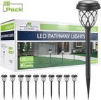 Solar Pathway Lights 10-Pack, Driveway LED