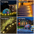 12-Pack Warm White Flat Solar Driveway Lights, Waterproof LED