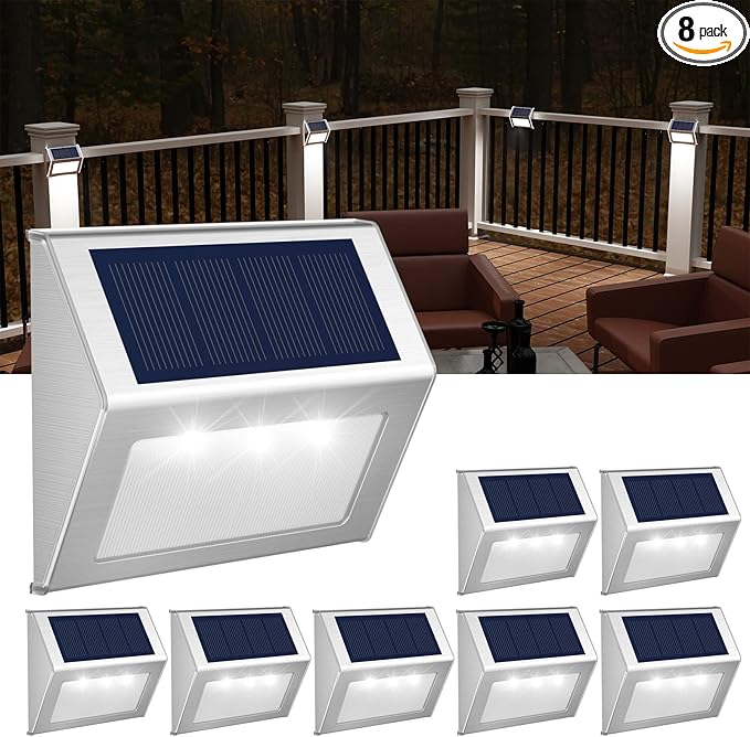 Solar Patio Lights, Cool White LED