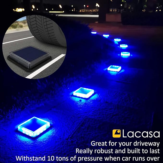 Solar Dock Lights 4-Pack, Waterproof LED