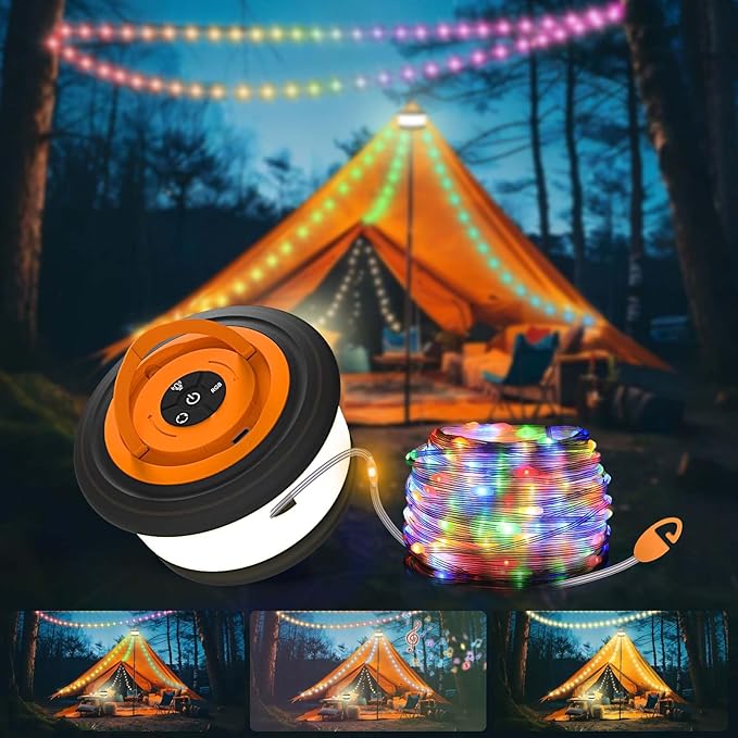 8ft RGB Outdoor Edison String Lights, Weatherproof