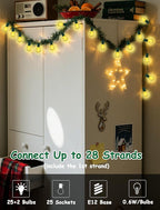 Christmas Backyard String Lights, 25ft 27 LED Waterproof