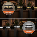 Solar Post Cap Lights 12-Pack, Waterproof LED
