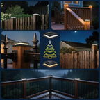 6-Pack Solar Post Cap Lights for Deck, LED