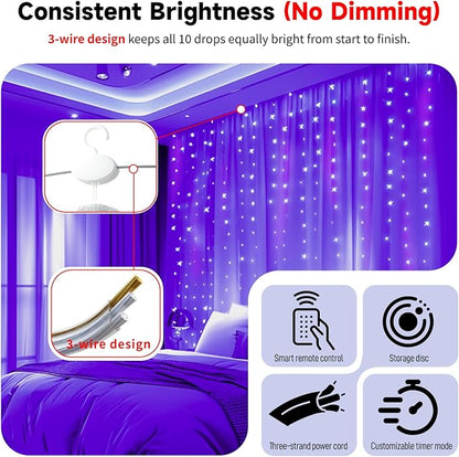 Outdoor String Lights, 8ft Waterproof LED