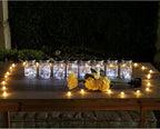 8-Pack LED Mason Jar Fairy Lights, Solar Wedding