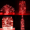 Outdoor String Lights, 10ft Red Waterproof LED