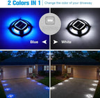 White Solar Pathway Lights 12-Pack, Driveway LED