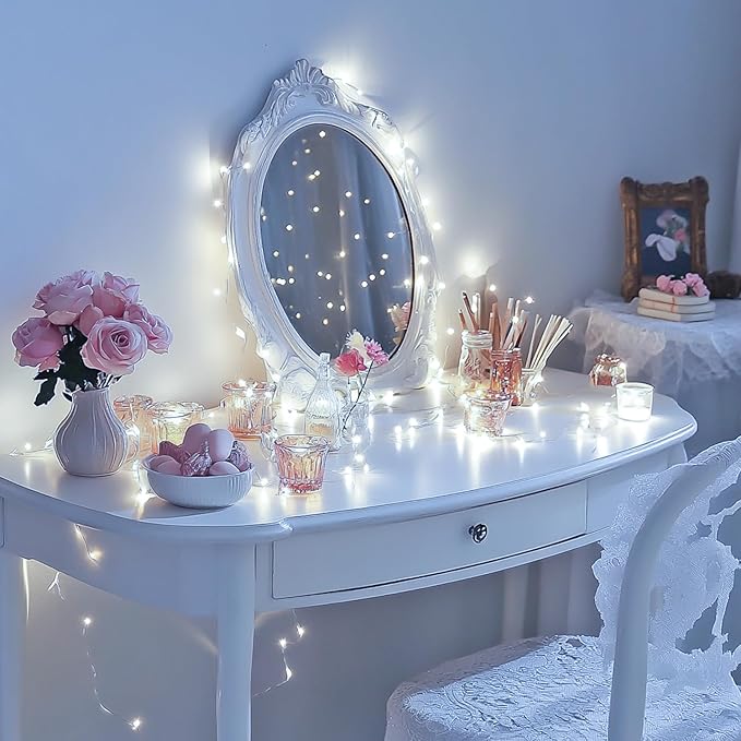 4-Pack Christmas String Lights, 1ft 50 LED Waterproof Twinkle Lights