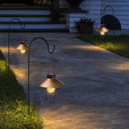 2-Pack Garden Solar Outdoor Lanterns, Rustic Waterproof LED