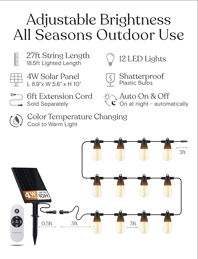 Backyard String Lights, Weatherproof LED