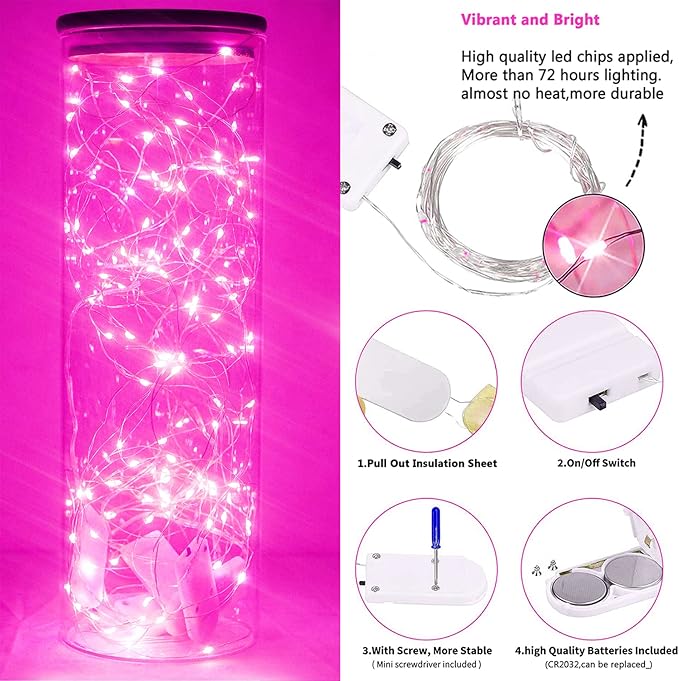 15-Pack Silver Porch String Lights, 6ft Weatherproof LED