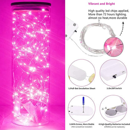 15-Pack Silver Porch String Lights, 6ft Weatherproof LED