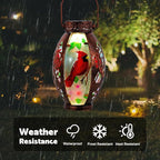 Classic Cardinal Solar Lanterns for Porch, Waterproof LED