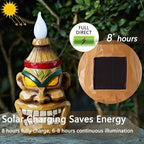 8.74" Solar Garden Garden Statue Light, Outdoor Decor