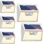 Modern Solar Wall Lights 5-Pack, Multi-Color LED