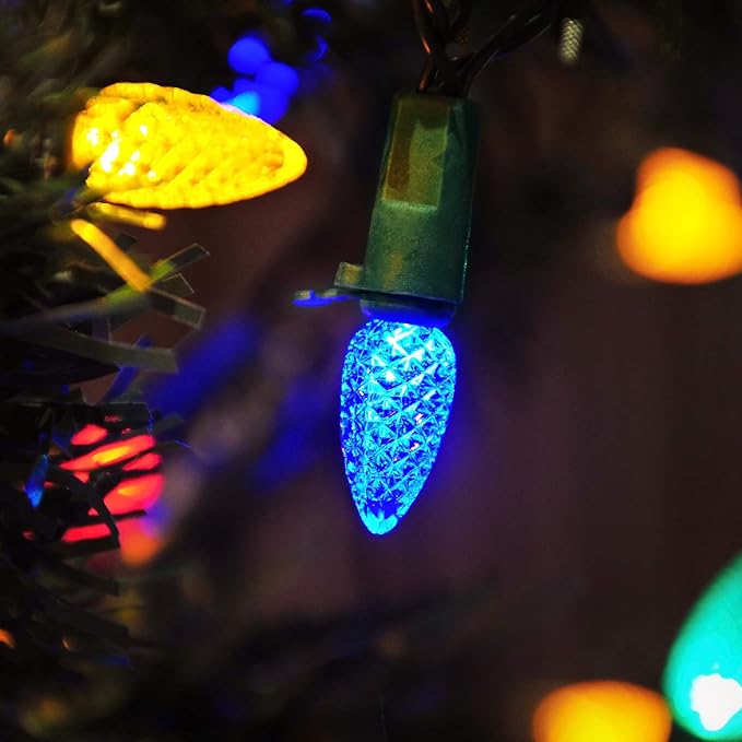 Christmas Patio String Lights, 18ft 50 LED Waterproof