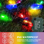 4-Pack 17ft Christmas LED String Lights, Waterproof Timer Lights