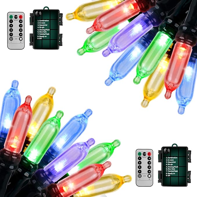 Christmas String Lights, 18ft 50 LED Waterproof Twinkle Lights