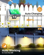 4-Pack Solar Yard Multi-Color Step Lights, Warm White Waterproof