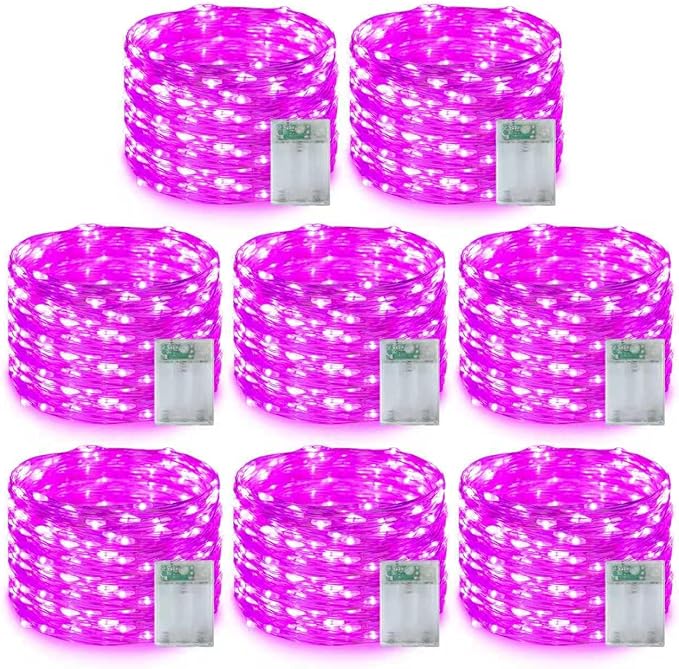 4-Pack Christmas String Lights, 16ft 50 LED Waterproof Twinkle Lights