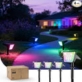 4-Pack Solar Spotlights, 18 LED Yard Lights