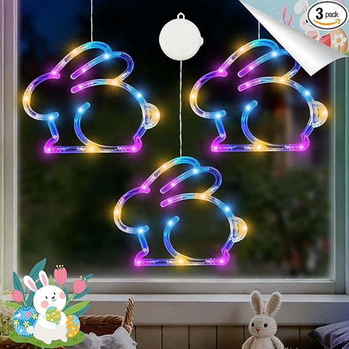 3-Pack Multicolor Backyard String Lights, Weatherproof LED