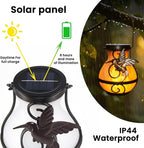 Courtyard Solar Hanging Lanterns 2-Pack, Charming Yard Decor