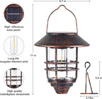 Backyard Solar Hanging Lanterns 2-Pack, Elegant Yard Decor