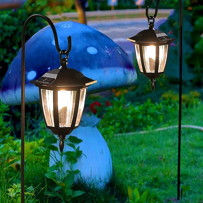2-Pack Solar Pathway Lights, Waterproof LED Walkway Lights