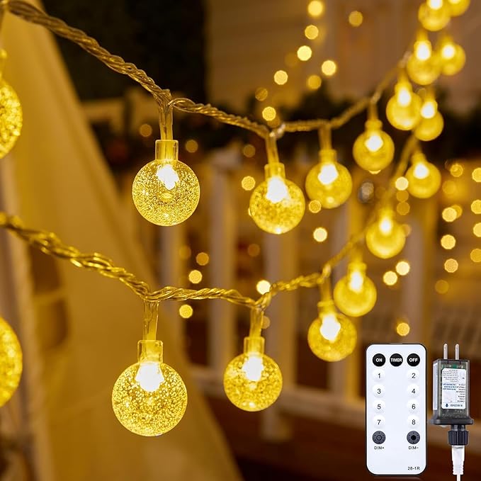 Outdoor String Lights, 33ft Warm White Waterproof LED