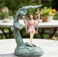 9.05" Flower Solar Lawn Figurine Light, Waterproof
