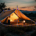Portable Camping Lights 33ft, Rechargeable 8-Mode
