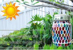 Mosaic Solar Hanging Lanterns 2-Pack, Decorative Porch Decor