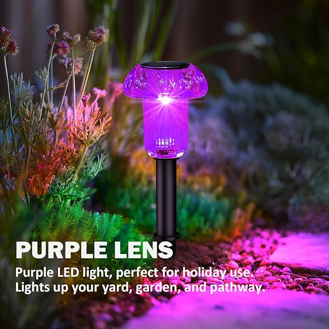 4-Pack Solar Pathway Lights, Waterproof LED Walkway Lights